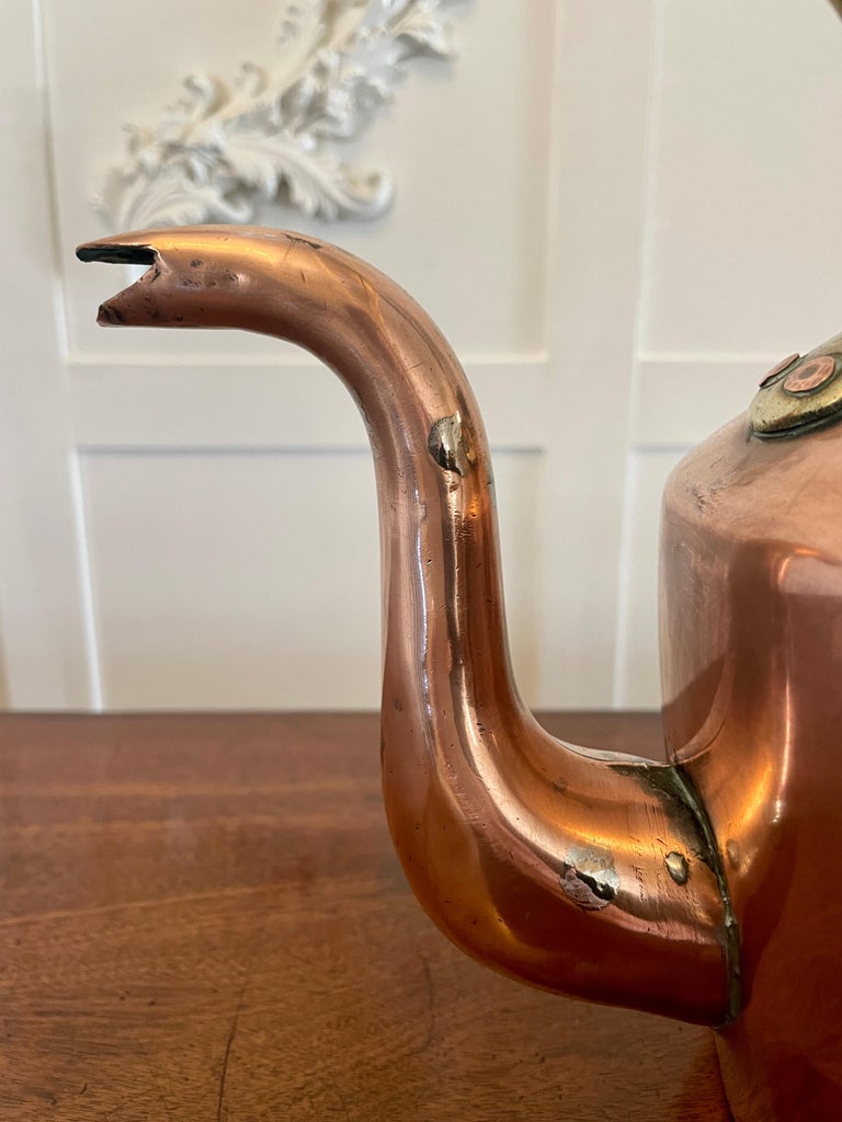 Early 19th Century Antique George III Quality Copper Kettle For Sale