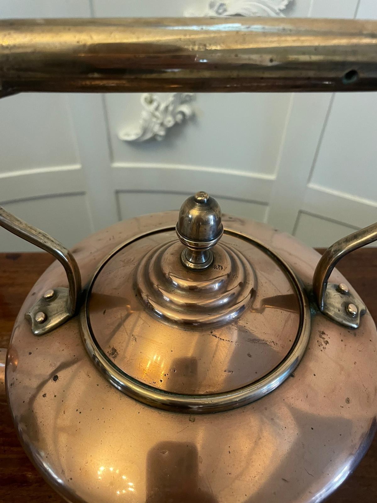 19th Century Antique George III Quality Copper Kettle 