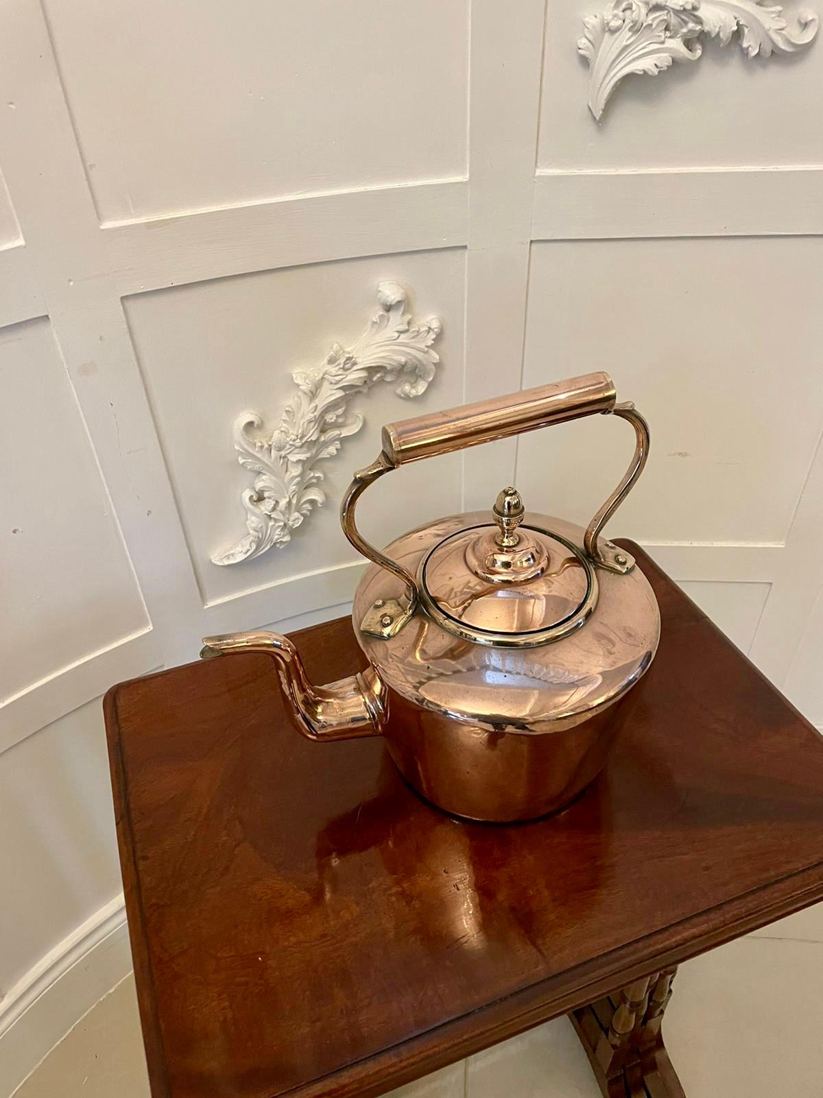 Antique George III Quality Copper Kettle In Good Condition For Sale In Suffolk, GB