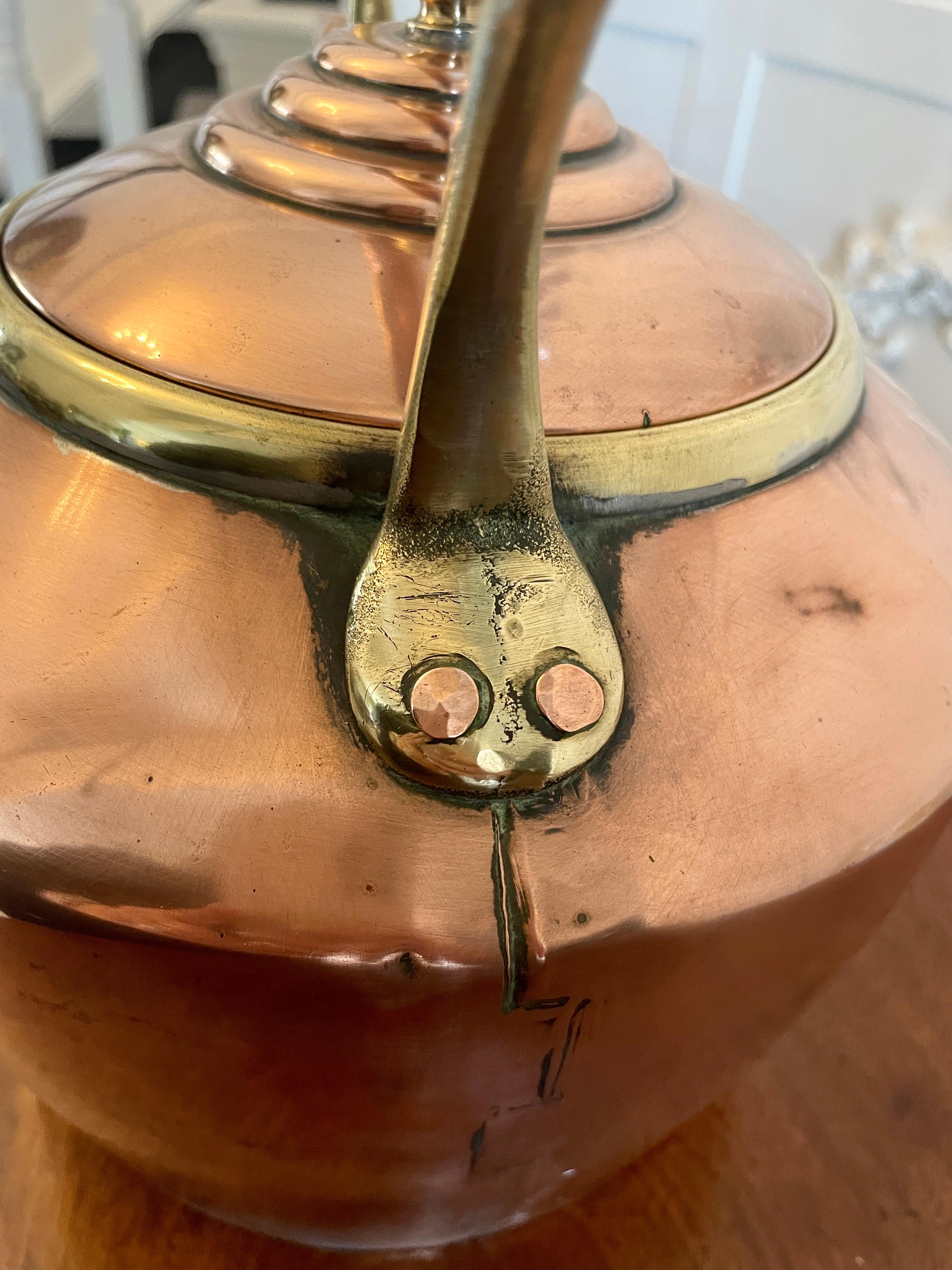 Antique George III Quality Copper Kettle In Good Condition For Sale In Suffolk, GB