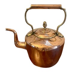 Bouilloire ancienne en cuivre de qualité George III