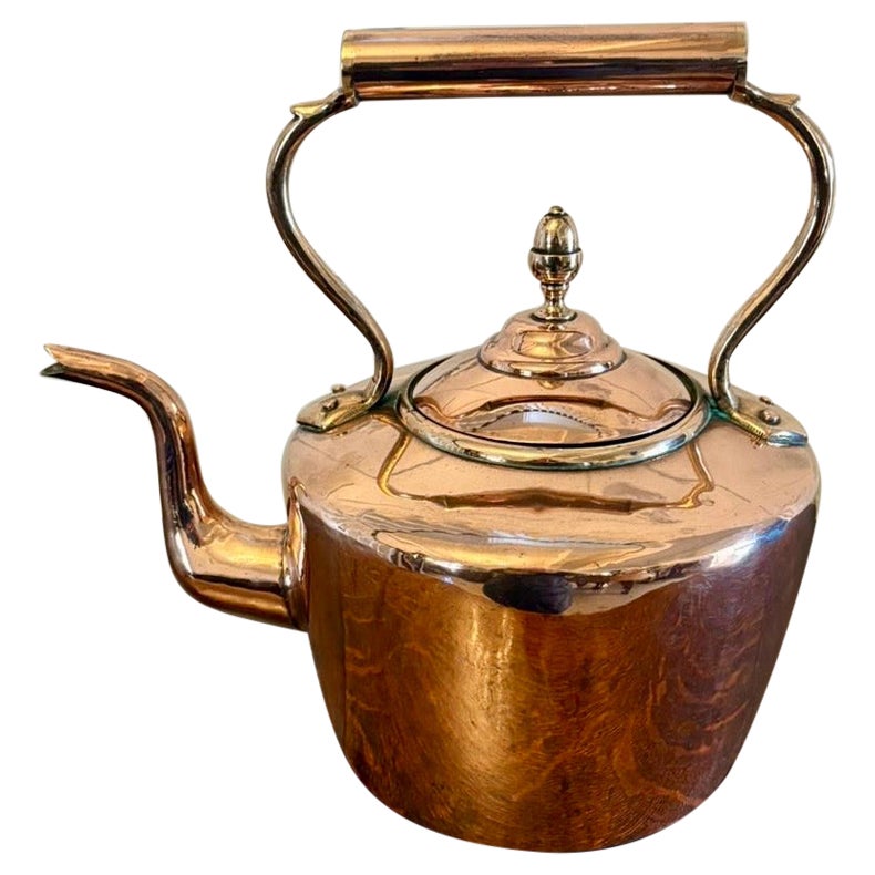 Antique George III Quality Copper Kettle For Sale