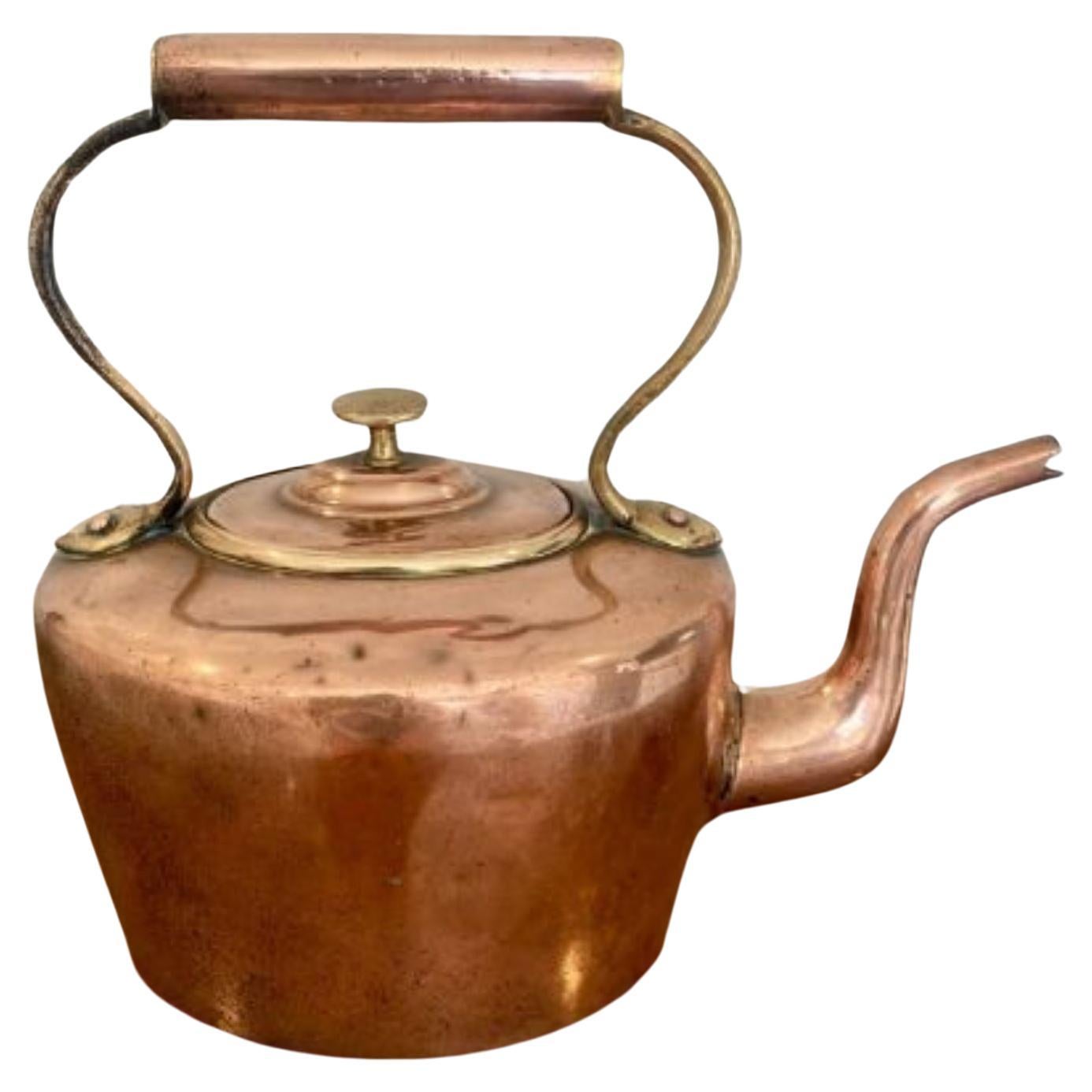 Antique George III Quality Copper Kettle 