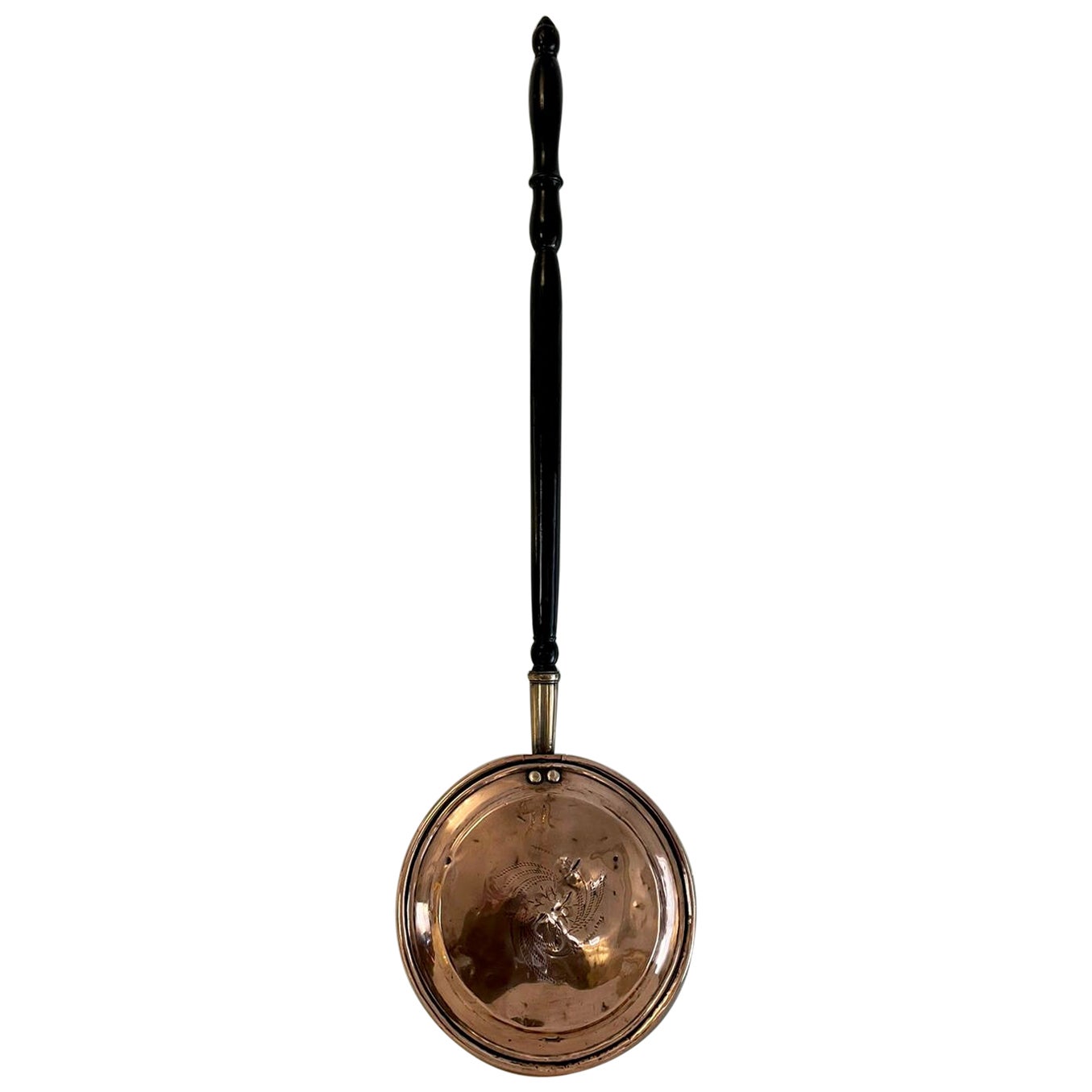Antike George III.-Kupfer-Kupfer-Warming-Pan
