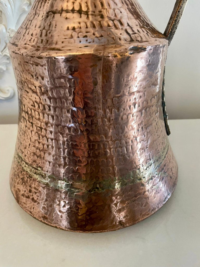 English Antique George III Quality Copper Water Jug For Sale