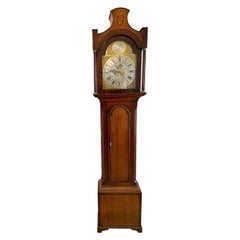 Antique George III Quality Eight Day Brass Face Oak Longcase Clock