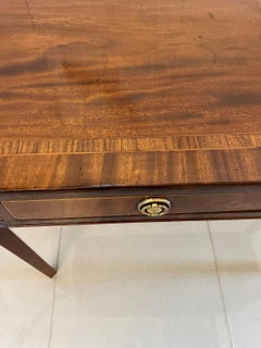 Antique George III Quality Figured Mahogany Inlaid Serving/Console Table