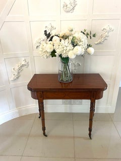Antique George III Quality Figured Mahogany Inlaid Tea/Console Table