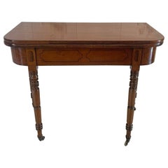 Antique George III Quality Figured Mahogany Inlaid Tea/Console Table