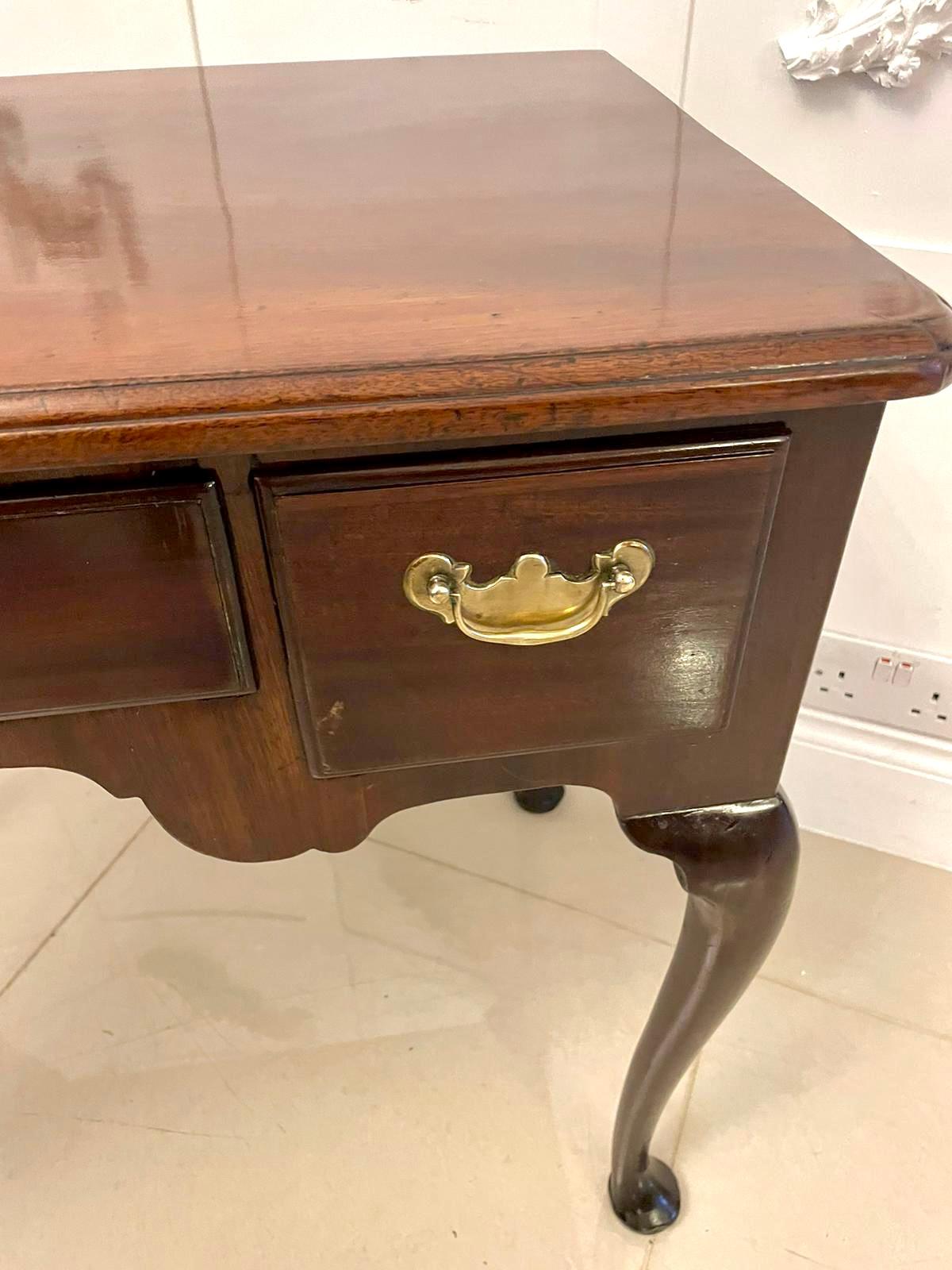 English Antique George III Quality Figured Mahogany Lowboy / Side Table For Sale