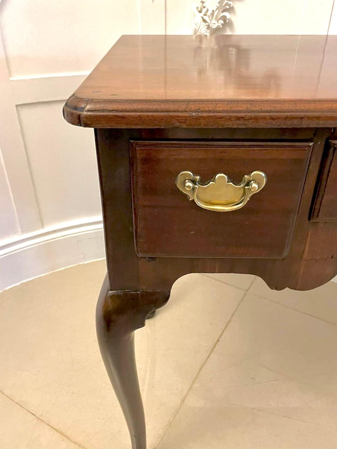 18th Century and Earlier Antique George III Quality Figured Mahogany Lowboy / Side Table For Sale