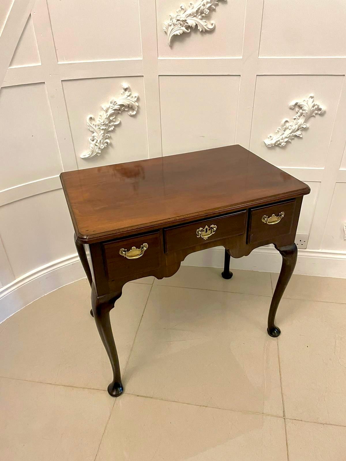 Antique George III Quality Figured Mahogany Lowboy / Side Table For Sale 2