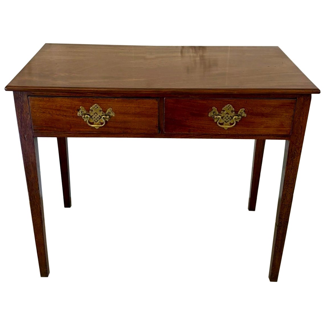 Ancienne table d'appoint/console en acajou figuré de qualité George III