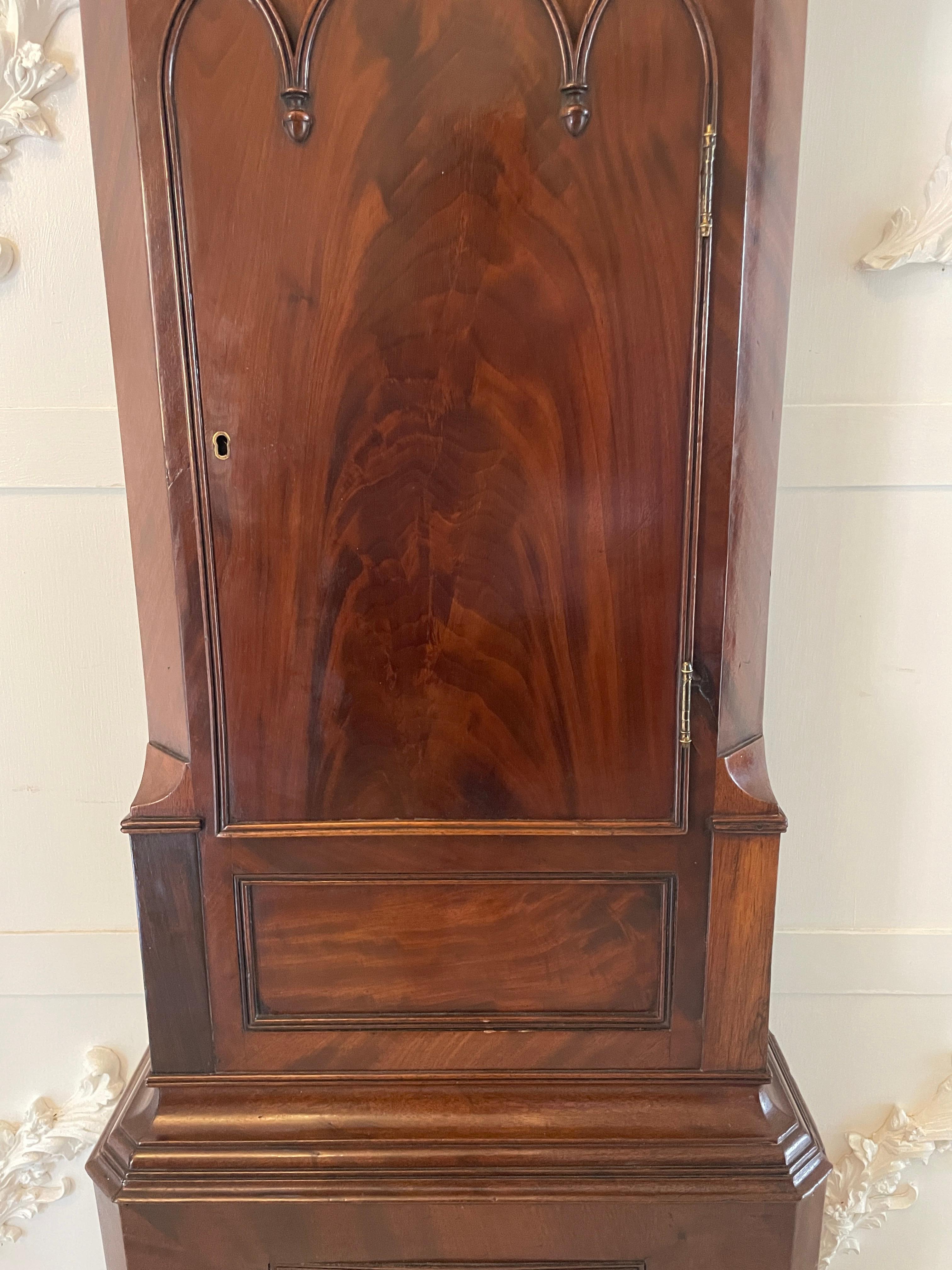 19th Century Antique George III Quality Mahogany 8 Day Longcase Clock For Sale