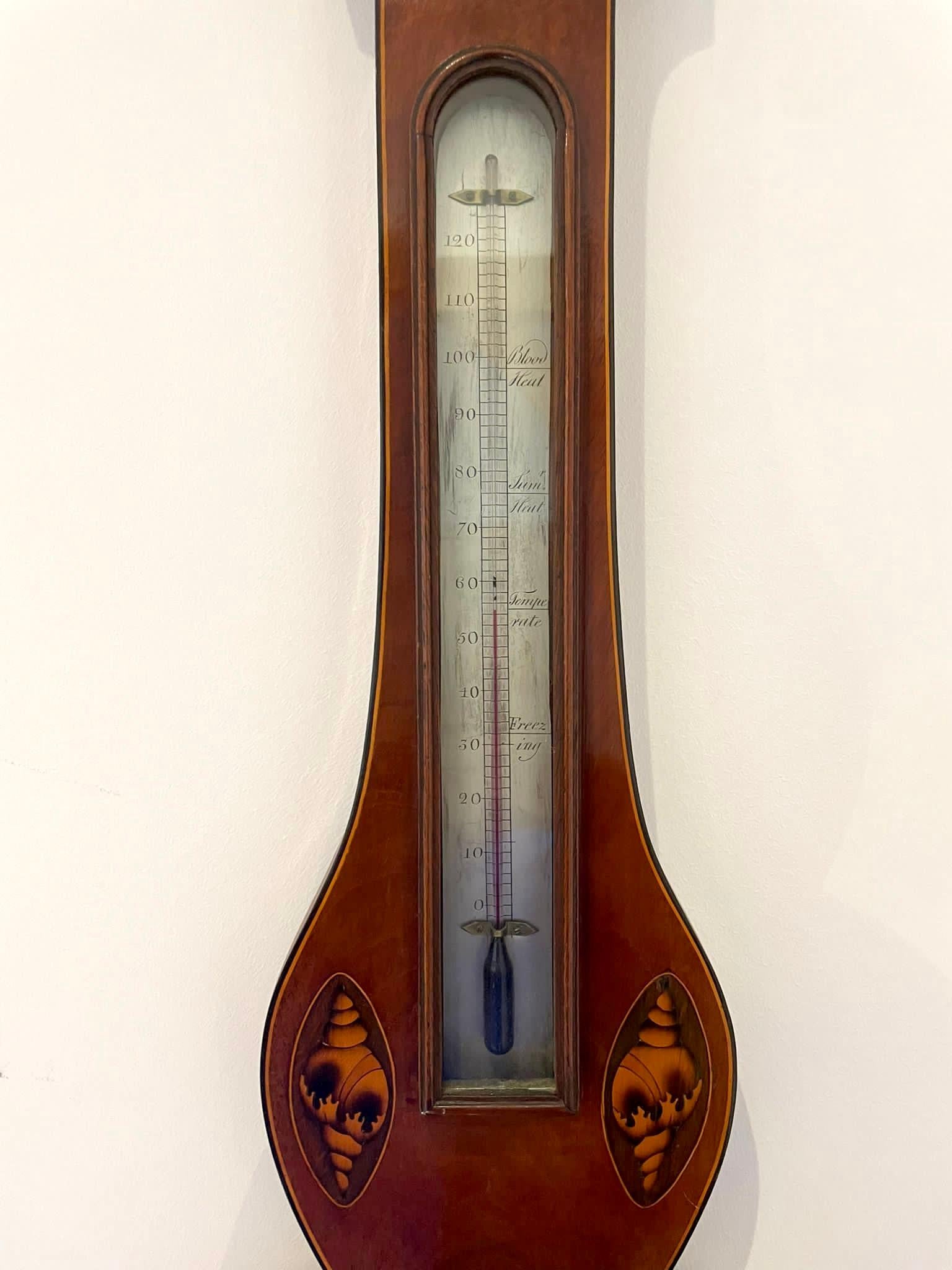 Antique George III Quality Mahogany Banjo Barometer In Good Condition For Sale In Suffolk, GB