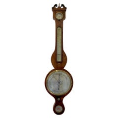 Antique George III Quality Mahogany Banjo Barometer