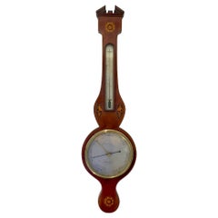 Antique George III Quality Mahogany Banjo Barometer
