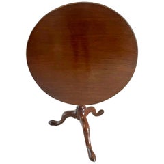 Ancienne table tripode/lampes en acajou avec cage à oiseaux de qualité George III