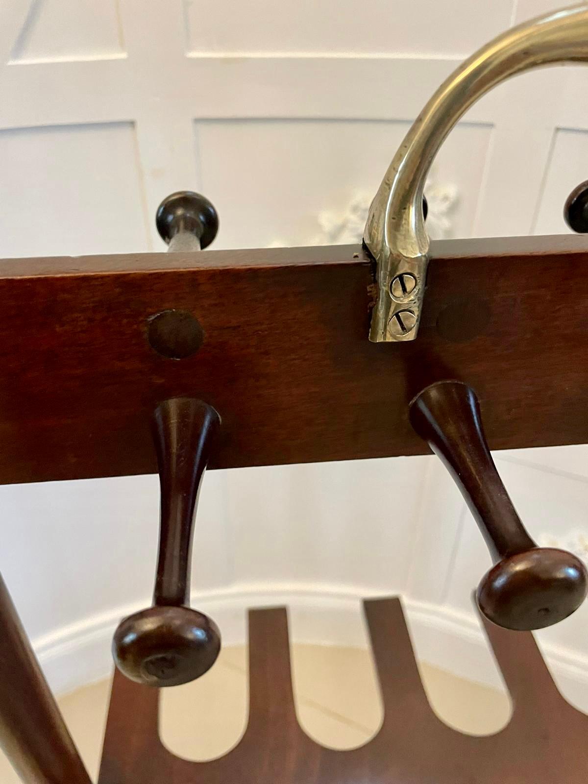 19th Century Antique George III Quality Mahogany Boot Rack For Sale