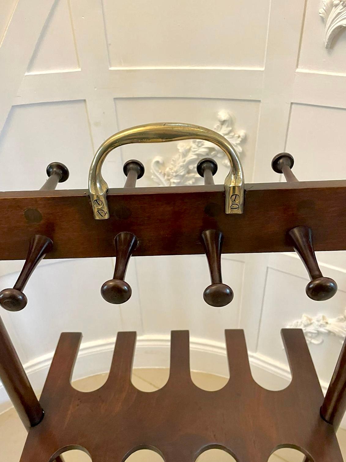 Ancien porte-bottes en acajou de qualité George III en vente 3