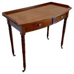 Antique George III Quality Mahogany Bow Fronted Side Table