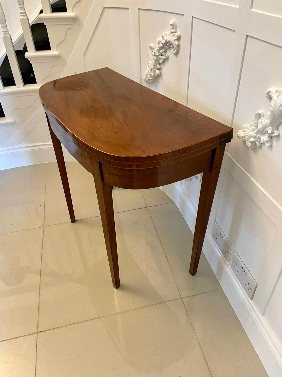Antique George III Quality Mahogany Card Table In Good Condition For Sale In Suffolk, GB