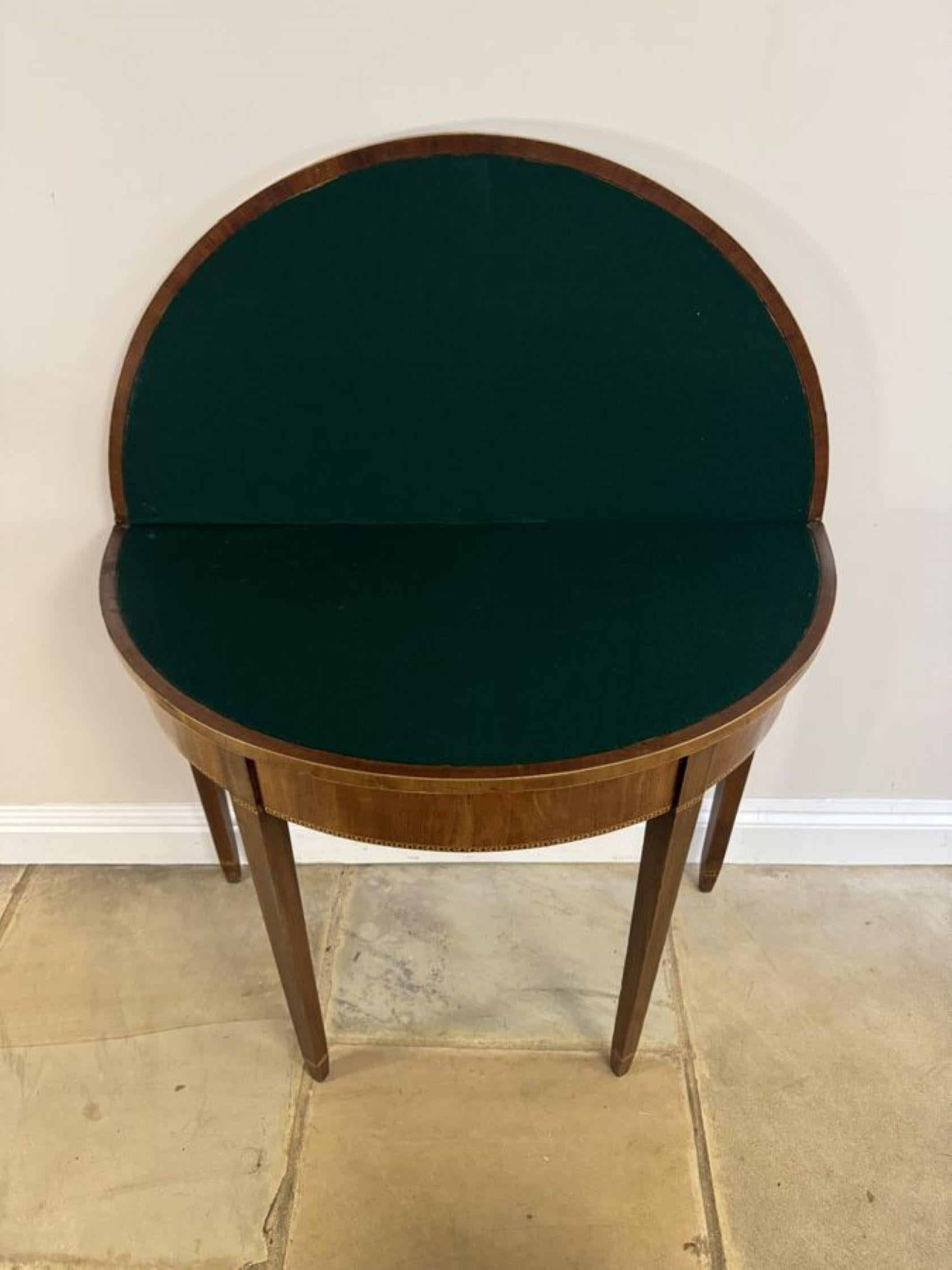 Mahogany Antique George III quality mahogany card table
