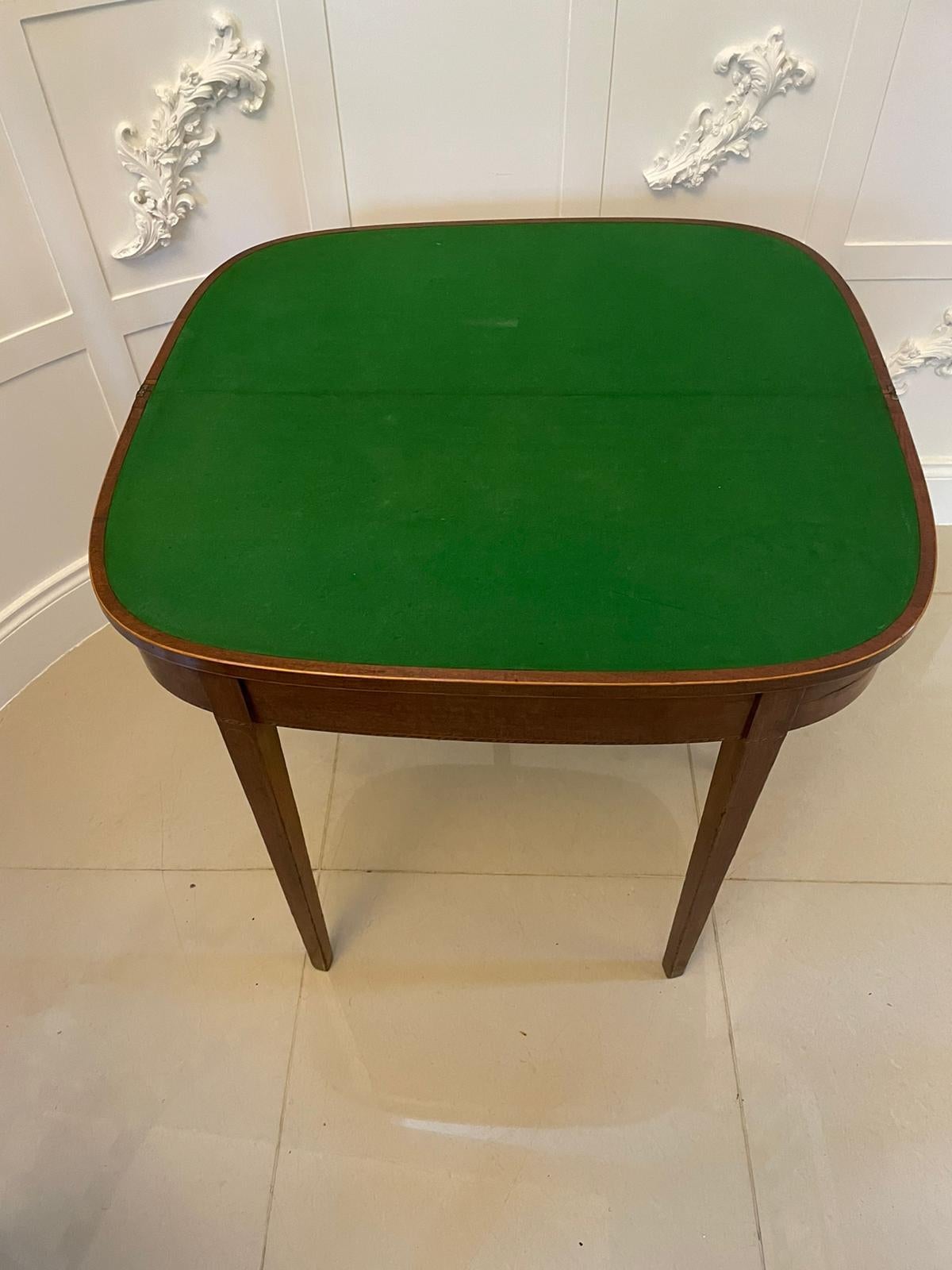 Early 19th Century Antique George III Quality Mahogany Card Table For Sale