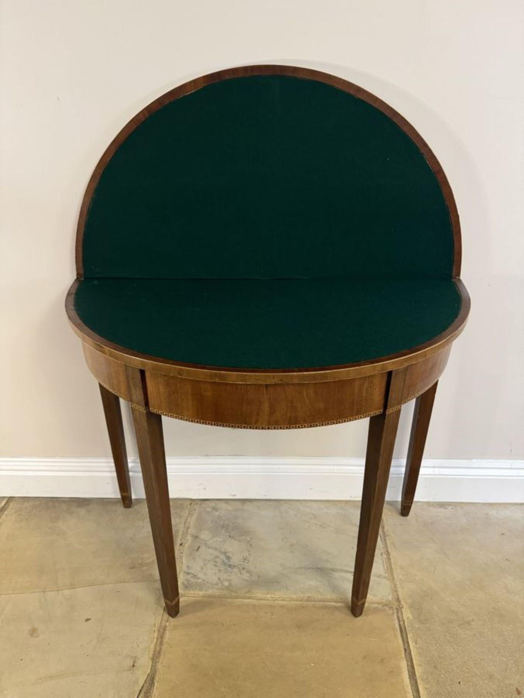 Antique George III quality mahogany card table 1