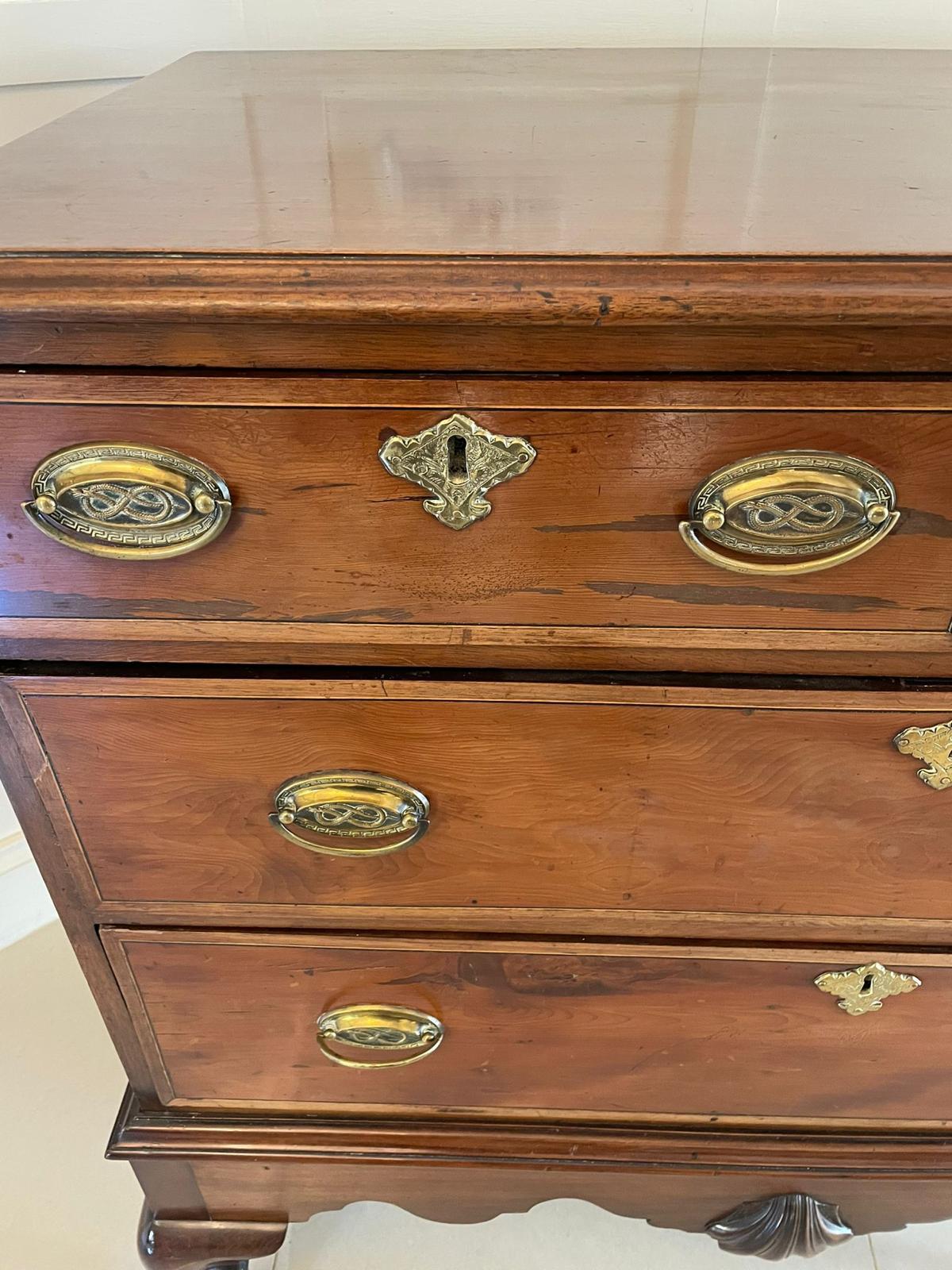 Antique George III Quality Mahogany Chest on Stand For Sale 6