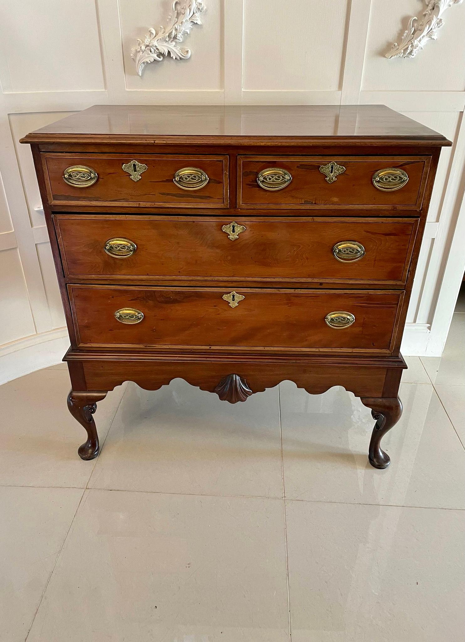 English Antique George III Quality Mahogany Chest on Stand For Sale