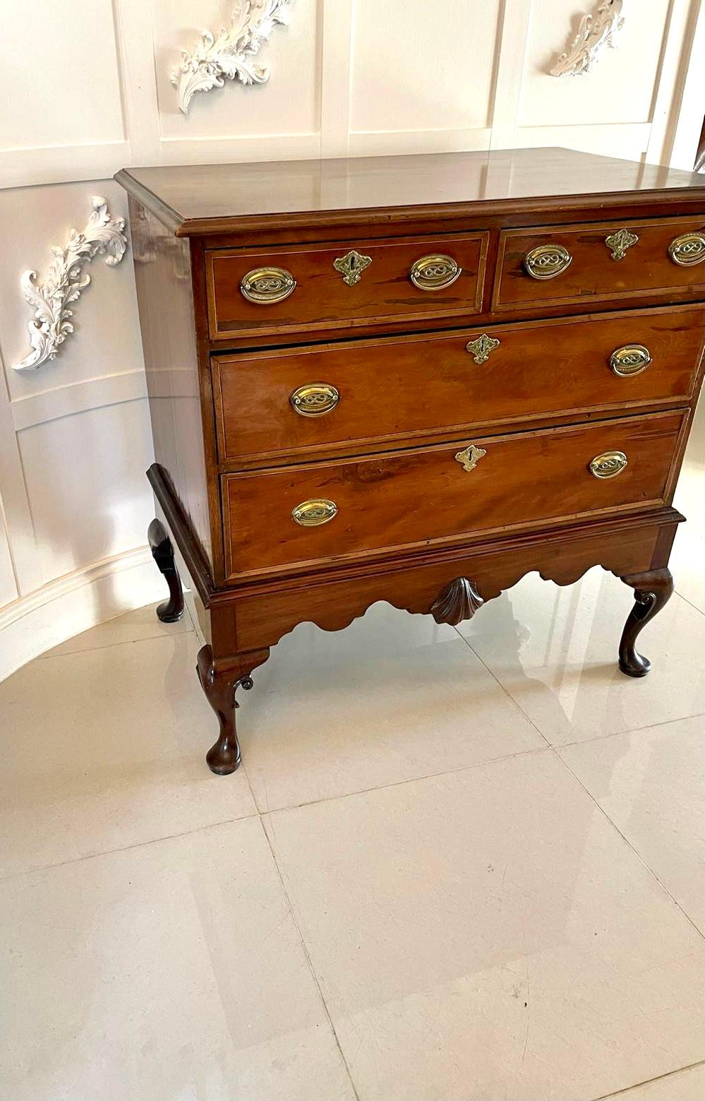 Antique George III Quality Mahogany Chest on Stand For Sale 3