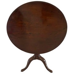 Antique George III Quality Mahogany Circular Dish Top Centre Table