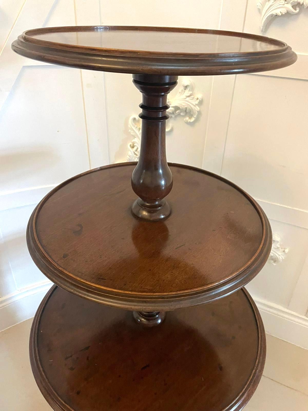 Antique George III Quality Mahogany Circular Dumbwaiter For Sale 8