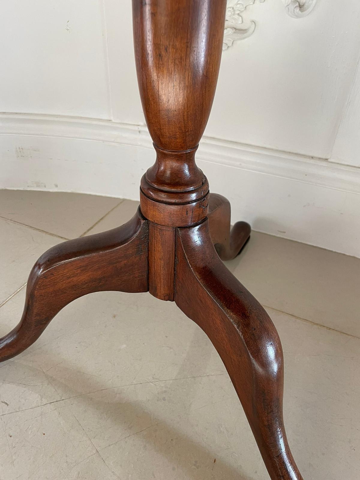 19th Century Antique George III Quality Mahogany Circular Lamp Table For Sale