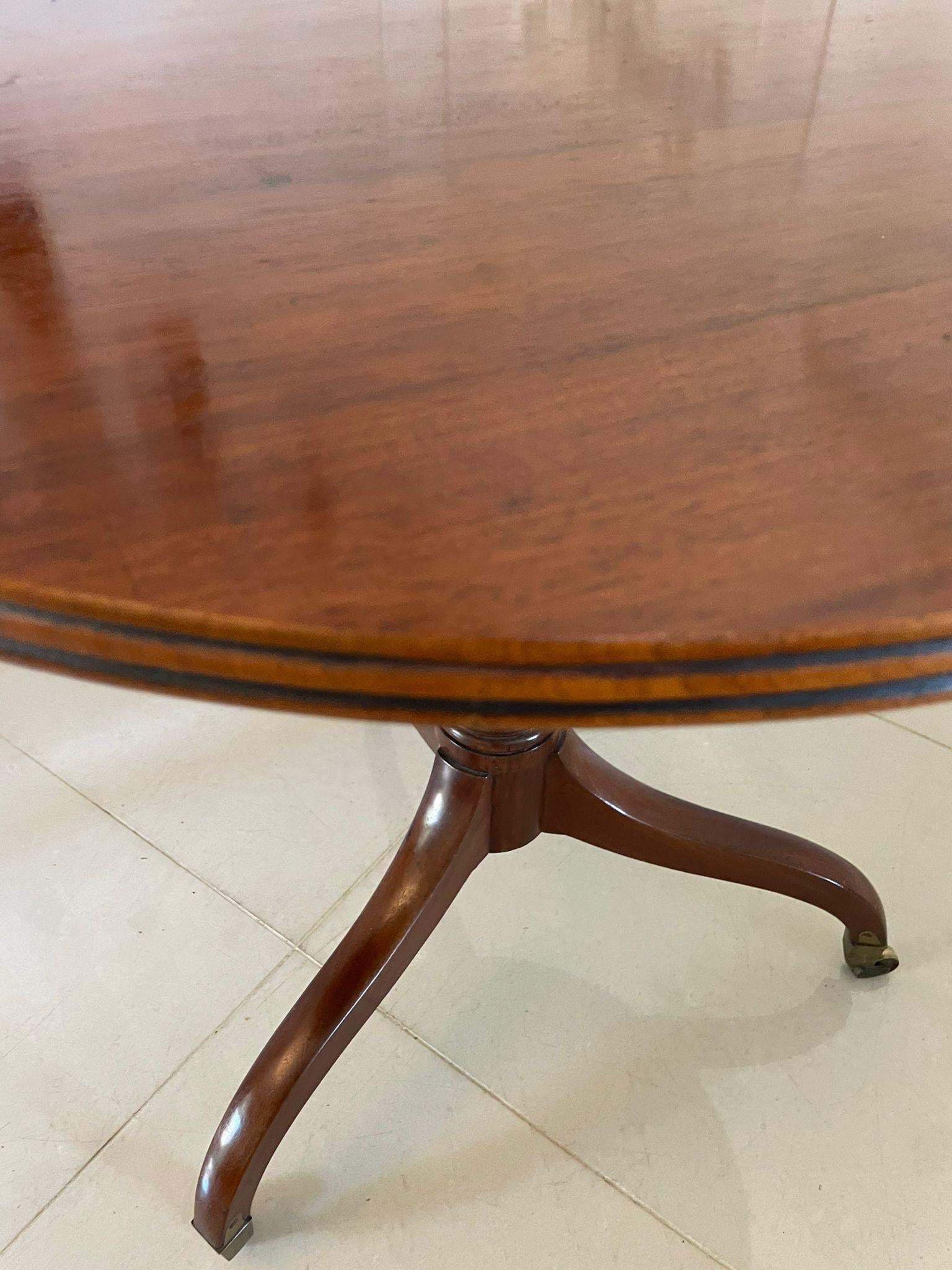 19th Century Antique George III Quality Mahogany Circular Lamp Table For Sale