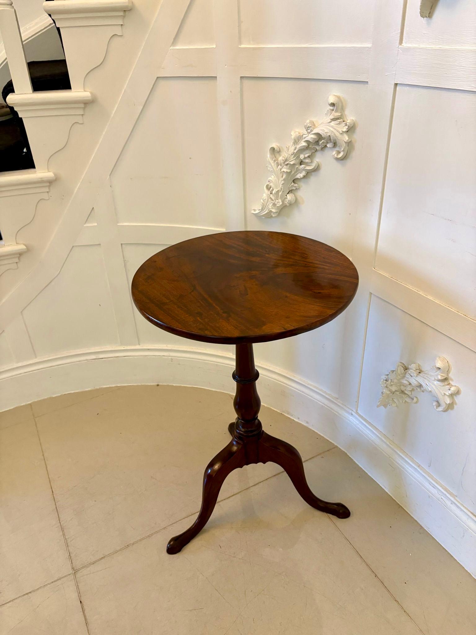 XIXe siècle Ancienne lampe circulaire de qualité George III en acajou en vente