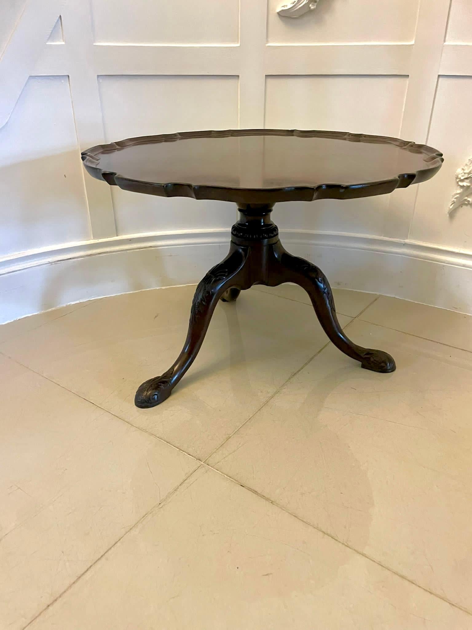 English Antique George III Quality Mahogany Coffee Table  For Sale