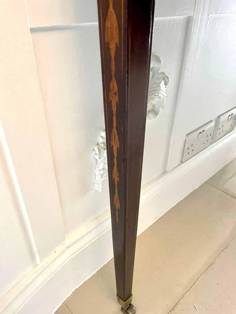Tea Console Antique George III Quality Mahogany Demi Lune Shaped Tea / Console ...