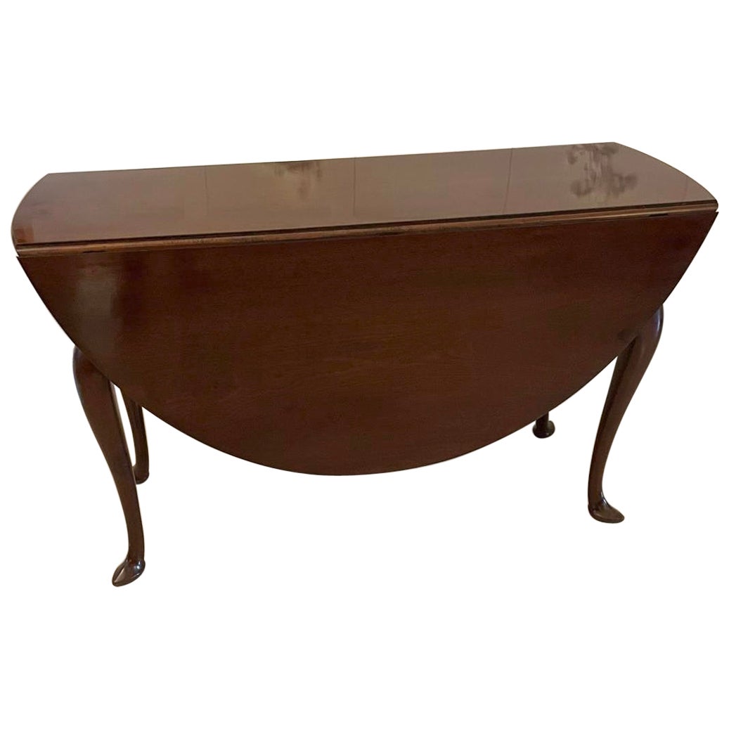 Antique George III Quality Mahogany Drop Leaf Dining Table