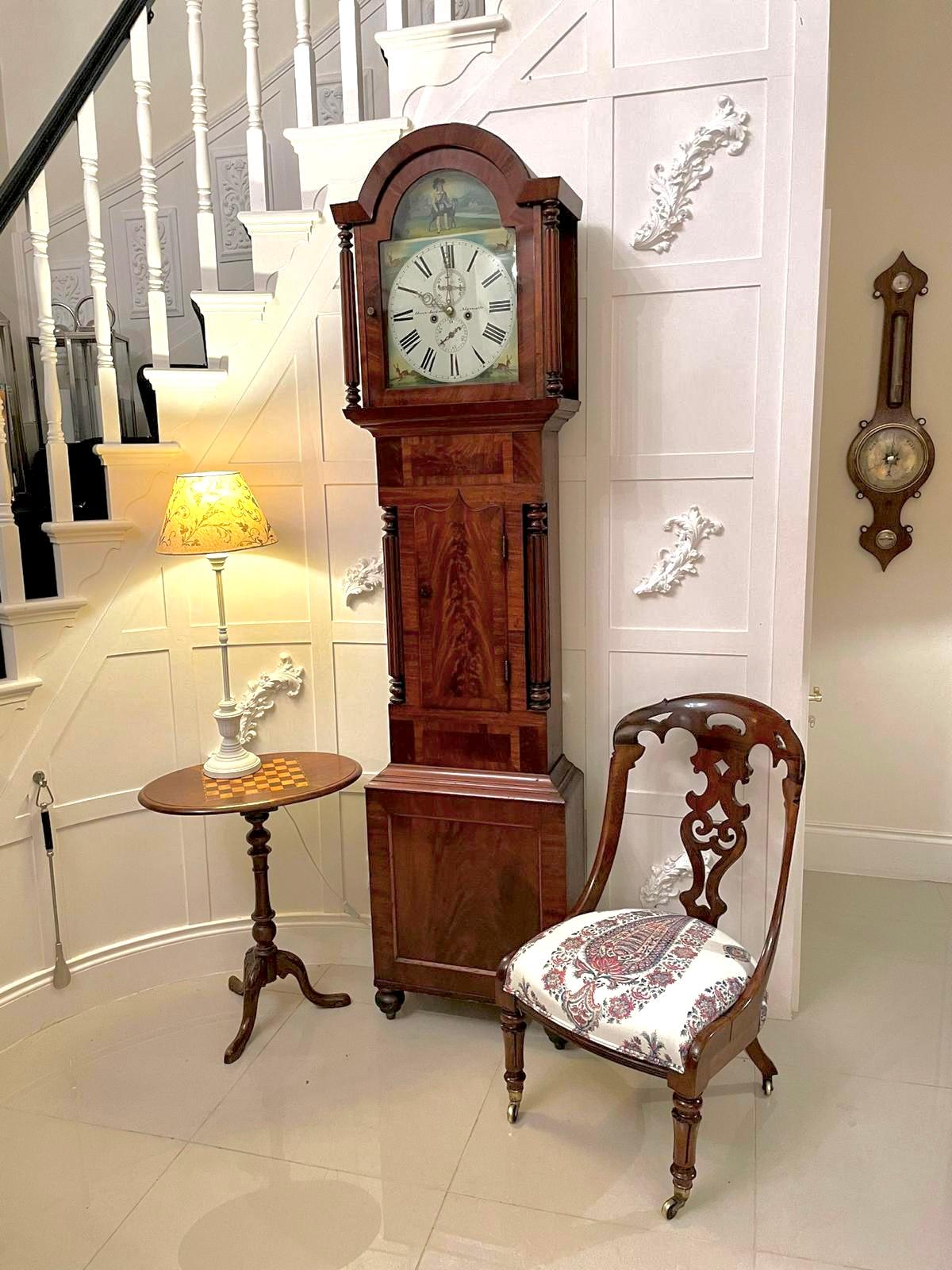 Antique George III Quality Mahogany Eight Day Longcase Clock 9