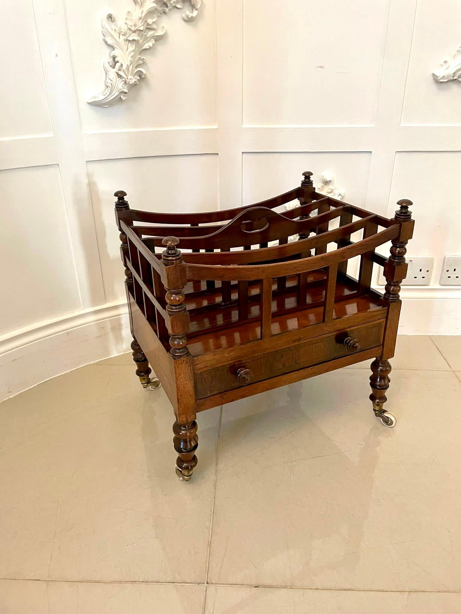 Antique George III Quality Mahogany Freestanding Canterbury For Sale 5