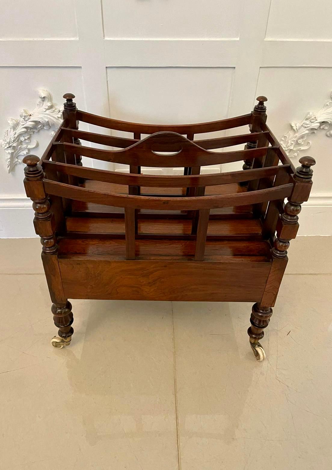 Antique George III Quality Mahogany Freestanding Canterbury In Good Condition For Sale In Suffolk, GB