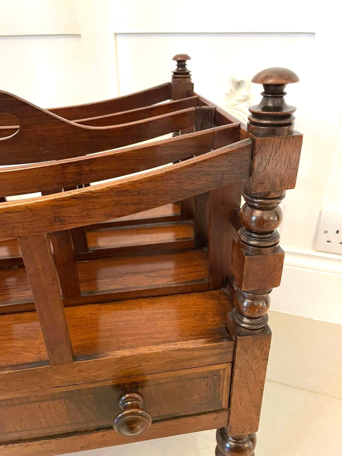19th Century Antique George III Quality Mahogany Freestanding Canterbury For Sale