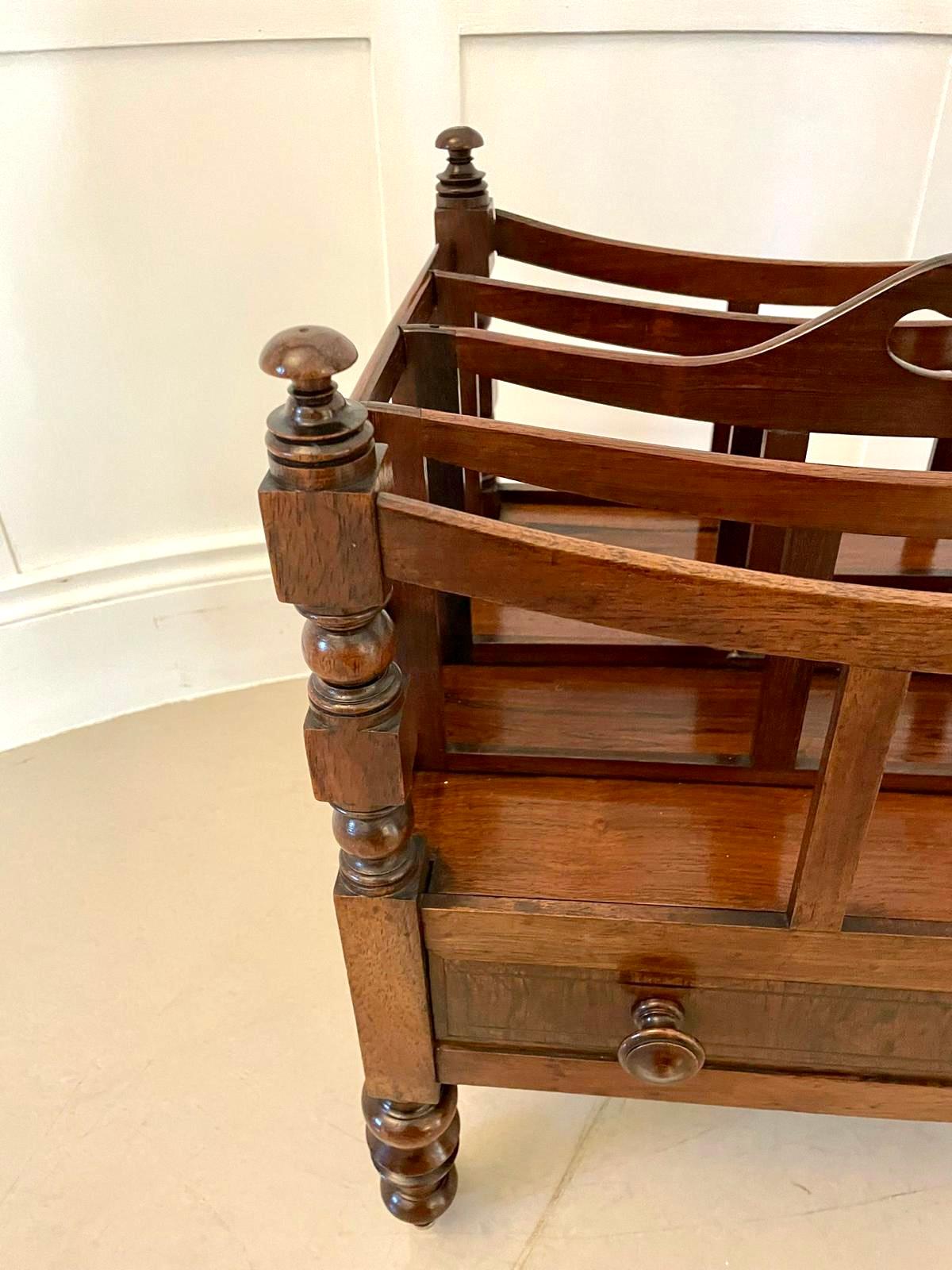 Other Antique George III Quality Mahogany Freestanding Canterbury For Sale