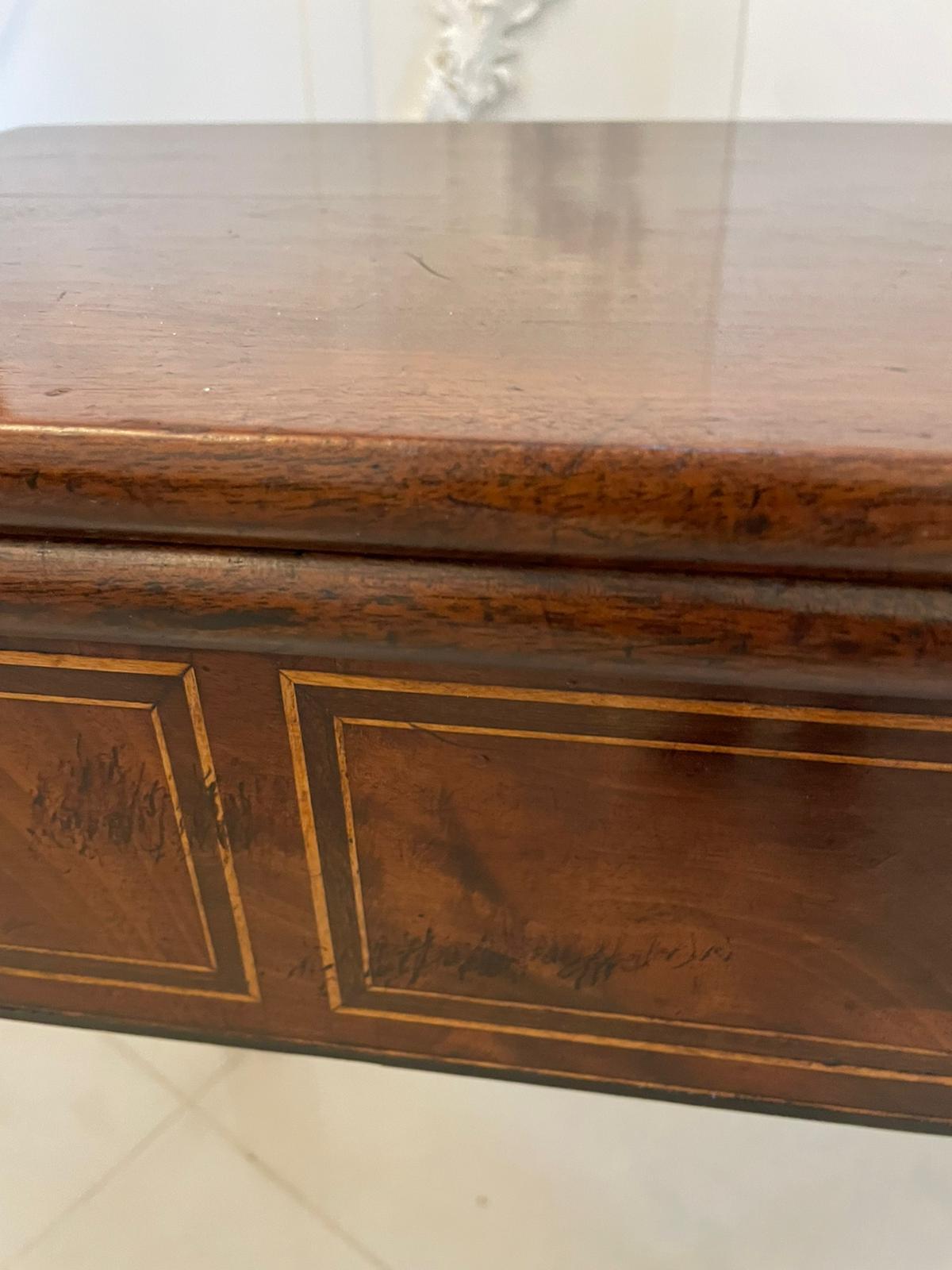 Antique George III Quality Mahogany Inlaid Tea Table For Sale 5