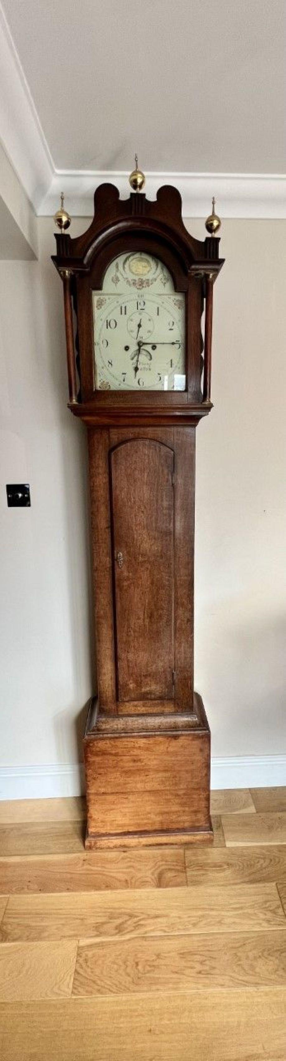 Antique George III Quality Mahogany Longcase clock 8 day movement  In Good Condition In Ipswich, GB