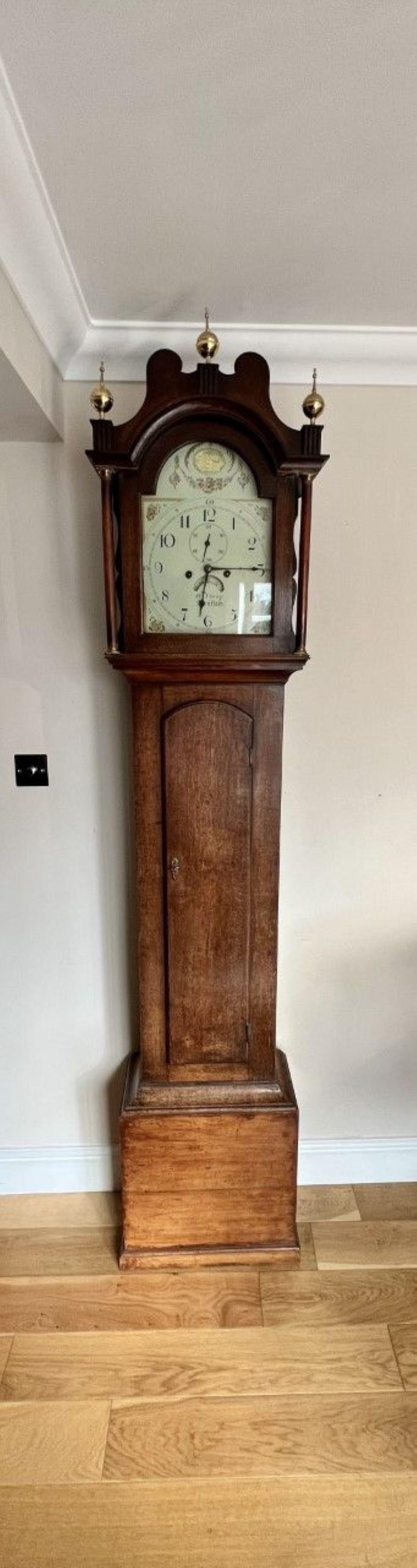 19th Century Antique George III Quality Mahogany Longcase clock 8 day movement 