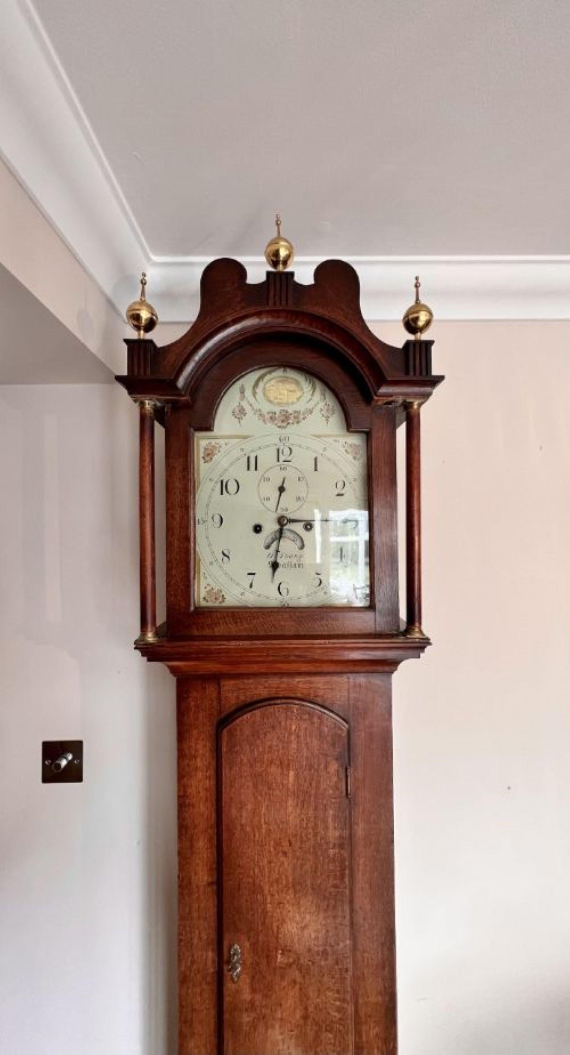 Antique George III Quality Mahogany Longcase clock 8 day movement  1