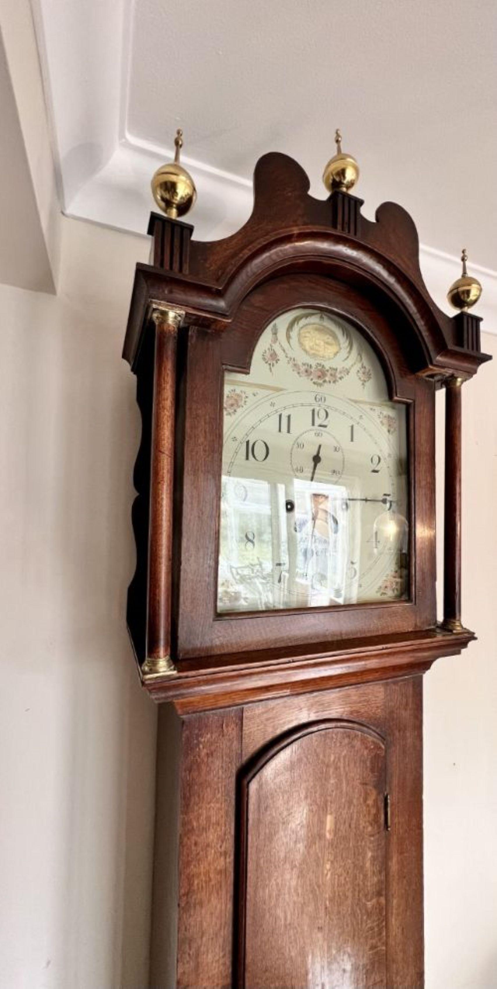 Antique George III Quality Mahogany Longcase clock 8 day movement  2